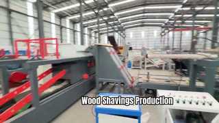línea de producción de afeitado de madera