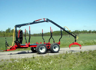10 Ton Log Crane Trailer, industria 2.5m2 Crane For Trailer hidráulico de la silvicultura