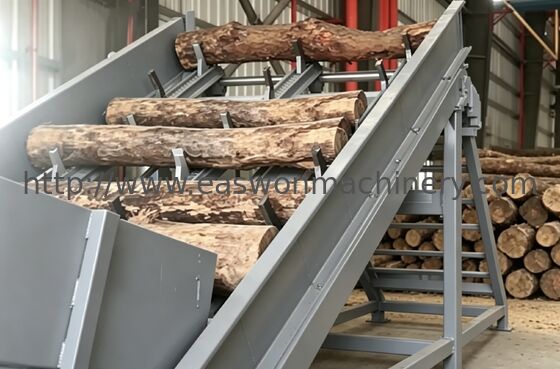 Línea de producción de virutas de madera para cama de ganado y aves de corral.